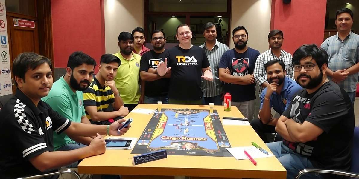 Cargo Runner Community Event in India Cargo Runner community meetup in Bangalore with players gathered for a tournament, showing diversity of Indian gamers